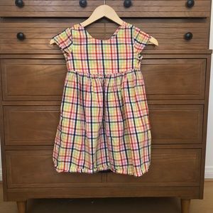 Girls Plaid Poplin Dress